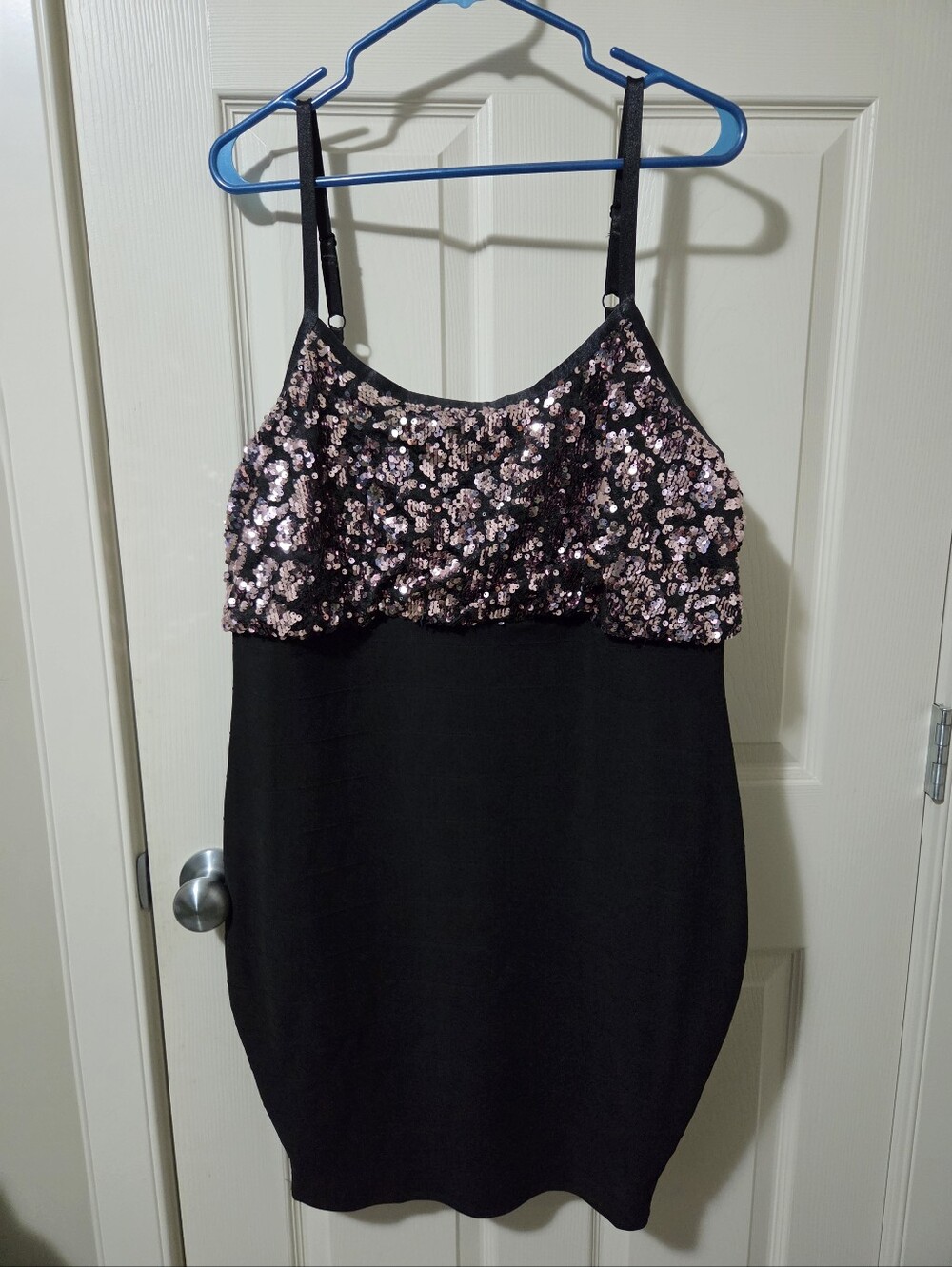 torrid Black Camisole Dress with Pink Sequin Bodice
